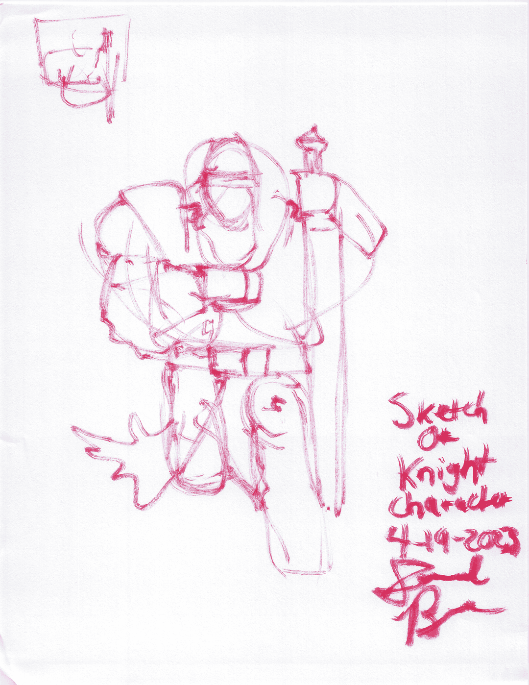 Sketch Of Knight Character (04-19-2023)